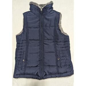 MIA & TESS Vest Womens Small Quilted Puffer Full Zip Jacket Classic Minimalist